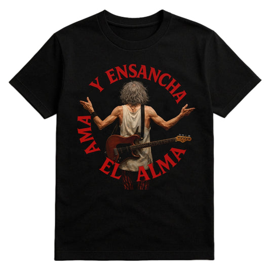 Camiseta con frase de Robe Iniesta "Ama y Ensancha el Alma"